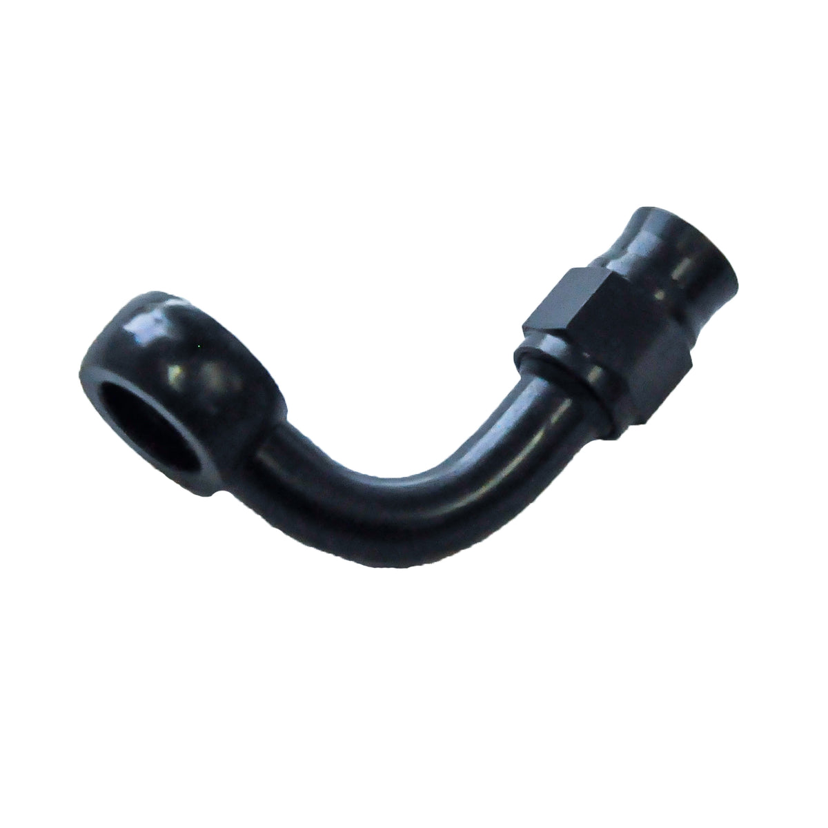 Reusable Banjo Hose End -03 x 7/16 x 90° Steel Black