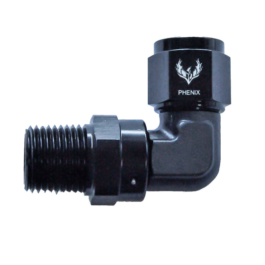 Female Swivel to NPT -08 | 3/8 | 90°
