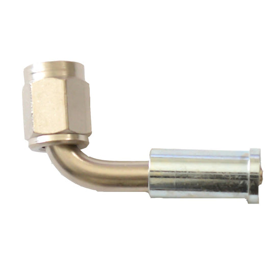 Crimp PTFE Hose End 90° | -03