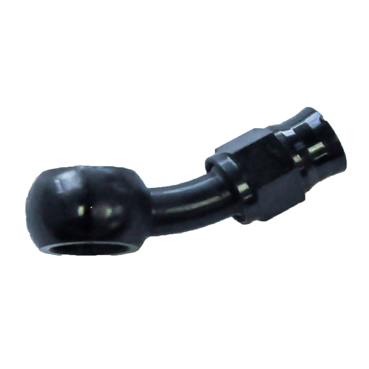 Reusable Banjo Hose End -03 x 7/16 x 20° Steel Black