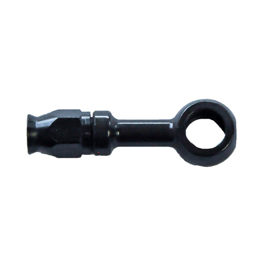 Banjo Hose End Non-Swivel -03 x 10MM 3/8 Straight Steel Black