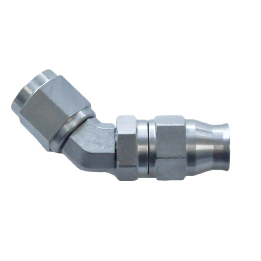 Reusable PTFE Hose End -06 x 45° Forged Stainless