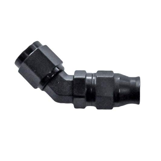 Reusable PTFE Hose End -06 x 45° Forged Steel Black